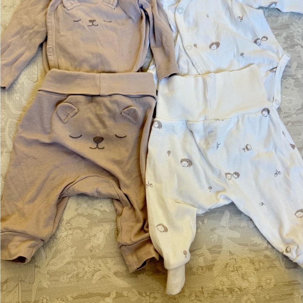 H&M Organic Cotton Baby Outfit in Gray